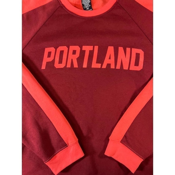 Salt Creek Women's Raglan Portland Oregon Spell-out Sweatshirt Sz M - Picture 2 of 6